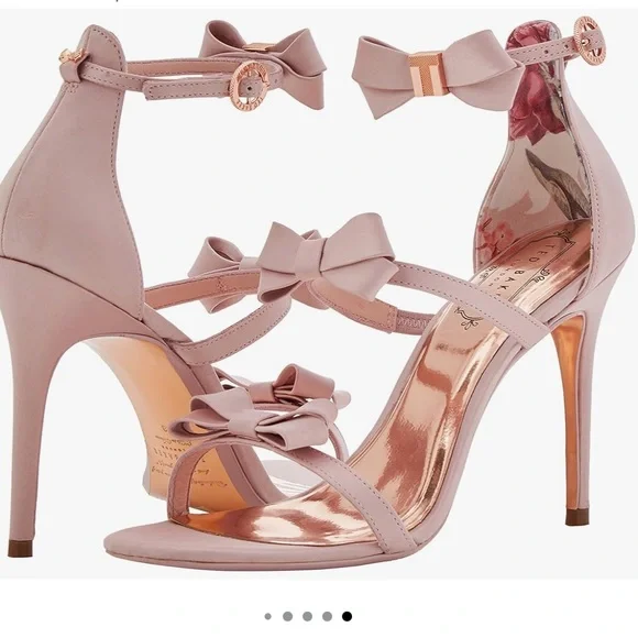 Ted Baker Women's Pink Nuscala Ankle Strap Sandals Size 9 - Picture 1 of 16